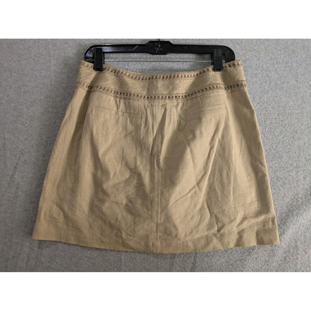 Reba Linen Skort Women's Size 4 Cream Y2K 2000s‎ Vintage Casual Preppy Summer - Picture 12 of 16